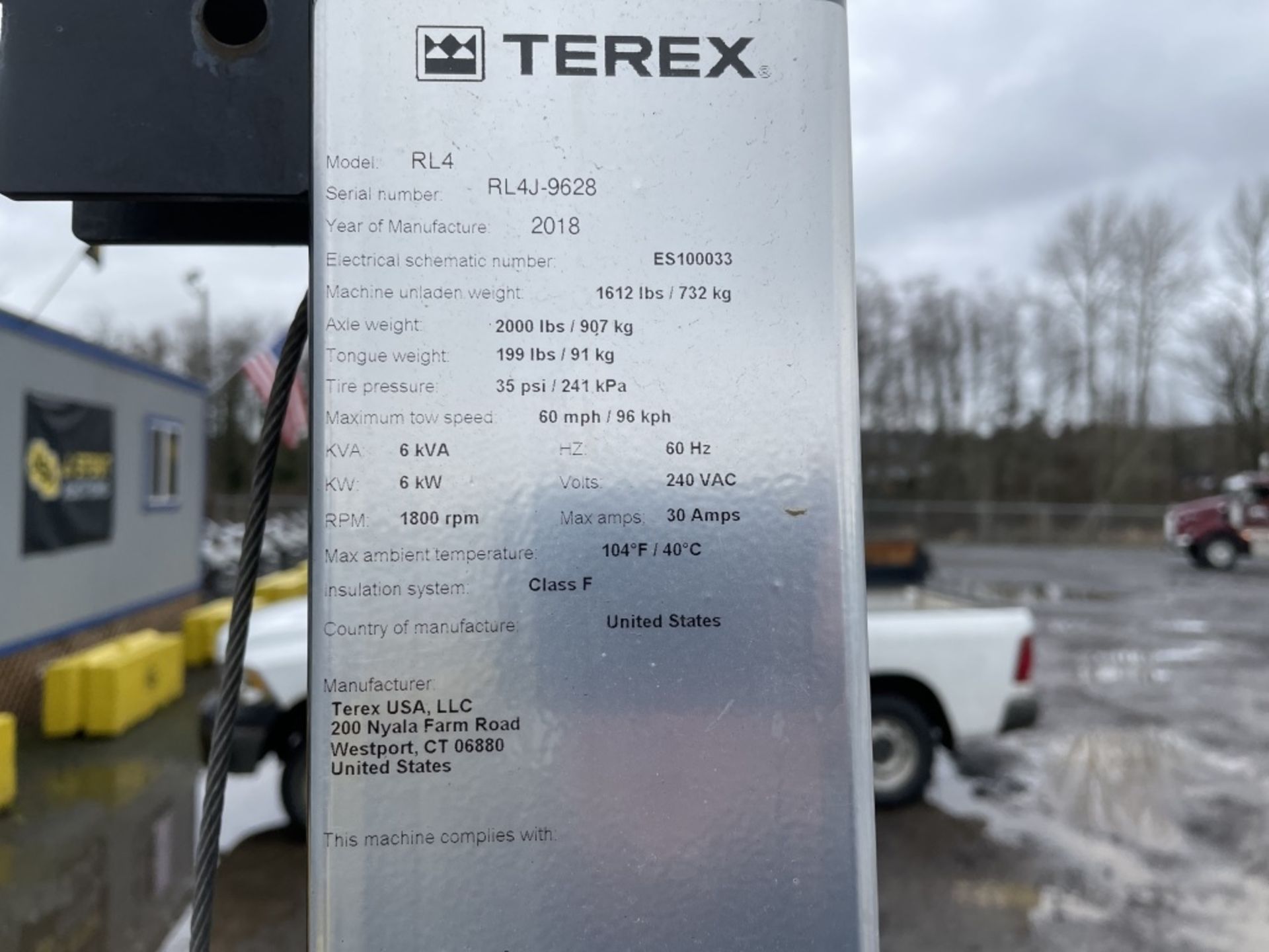 2018 Terex RL4 Towable Light Tower - Image 13 of 16