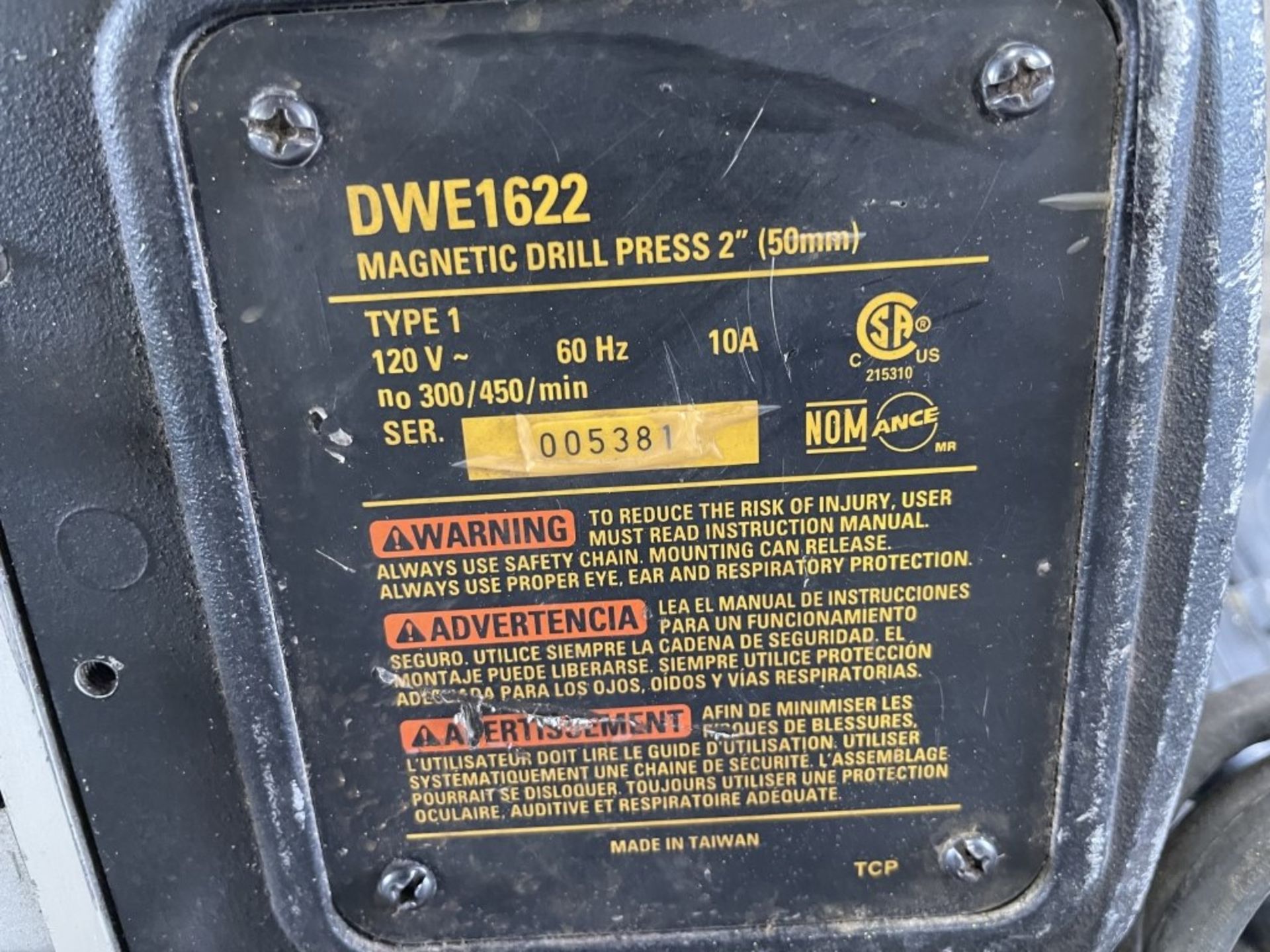 DeWalt DWE1622 Mag Drill - Image 4 of 4