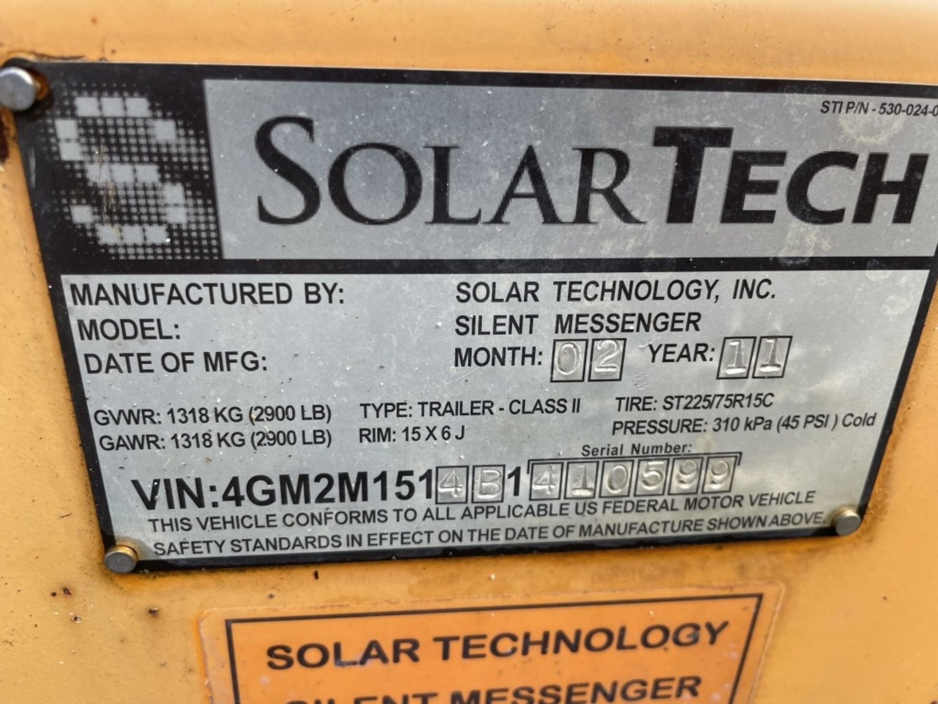 2011 Solar Tech Towable Sign Board - Image 8 of 8