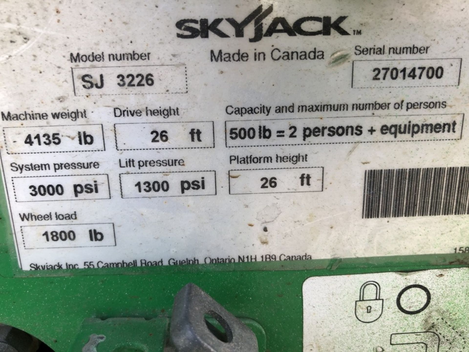 Skyjack SJIII 3226 Scissor Lift - Image 12 of 12