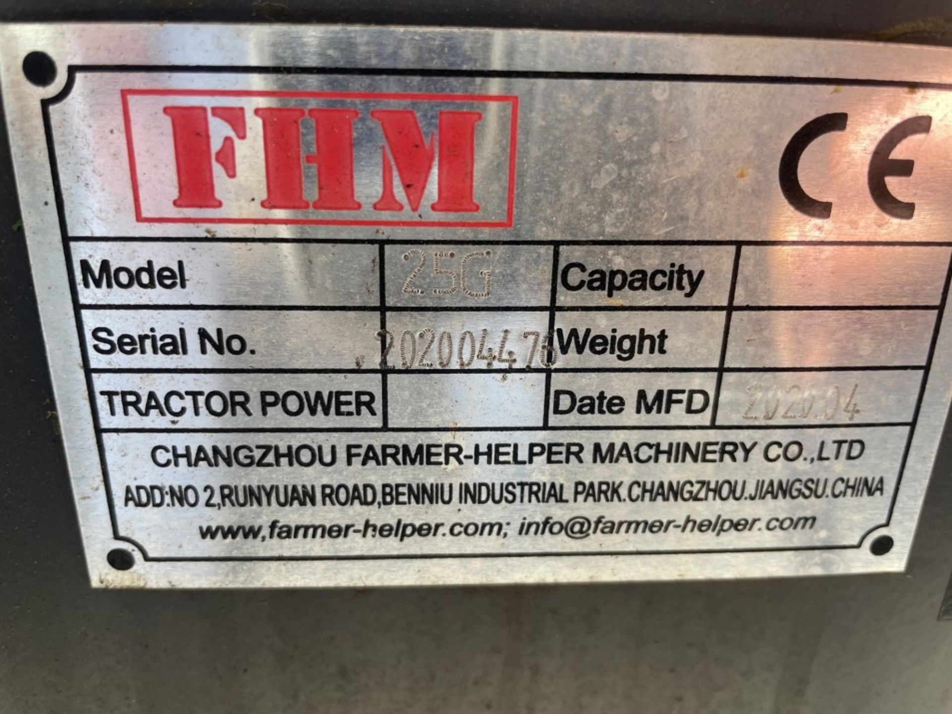 2020 FHM 25G Fertilizer Spreader - Image 6 of 6