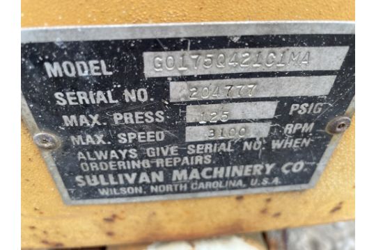 1986 Sullivan G175Q Towable Air Compressor - Image 13 of 13