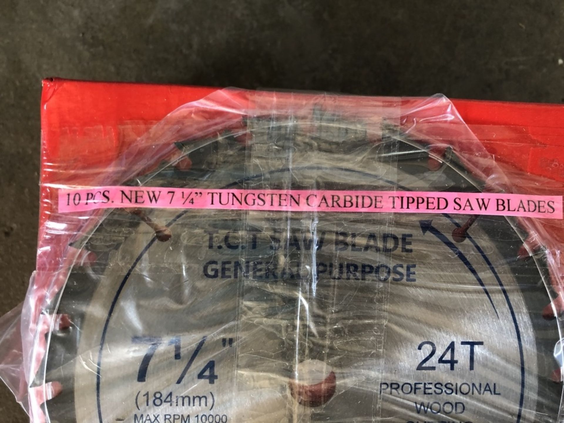 2021 7 1/4" Carbide Saw Blades, Qty. 10 - Image 2 of 2