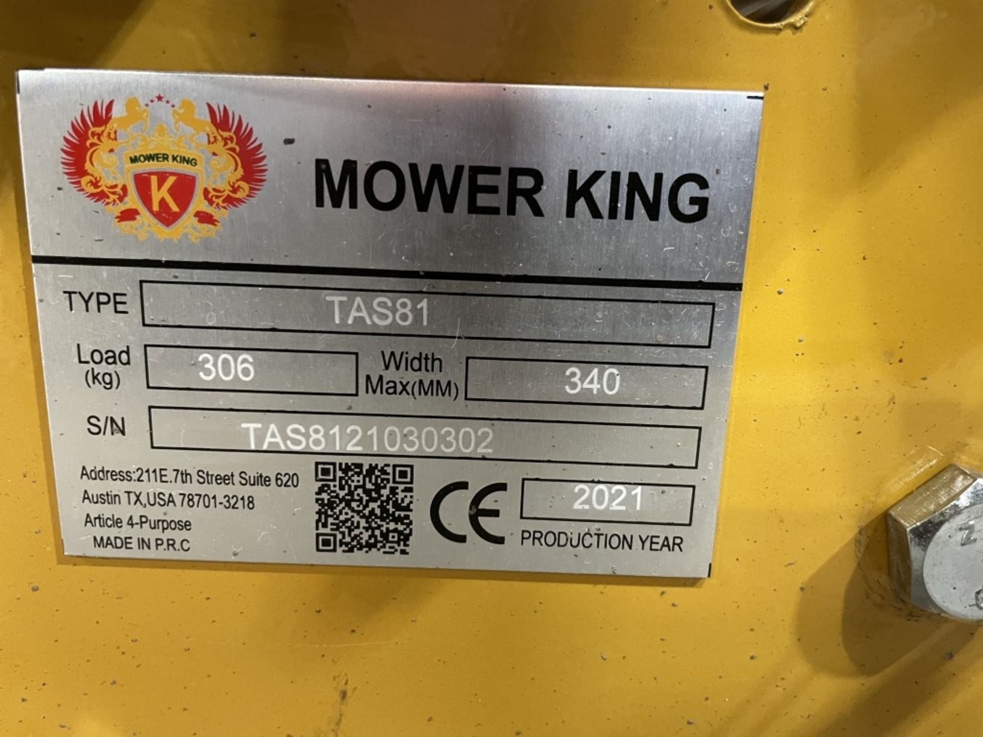 2021 Mower King TAS81 Tiller - Image 7 of 7