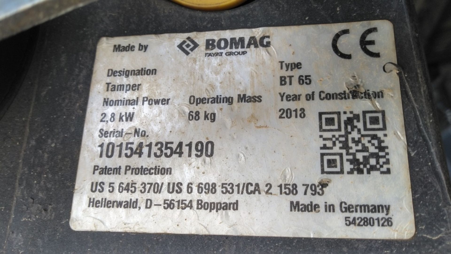 2018 Bomag BT65 Jumping Jack Tamper - Image 5 of 5