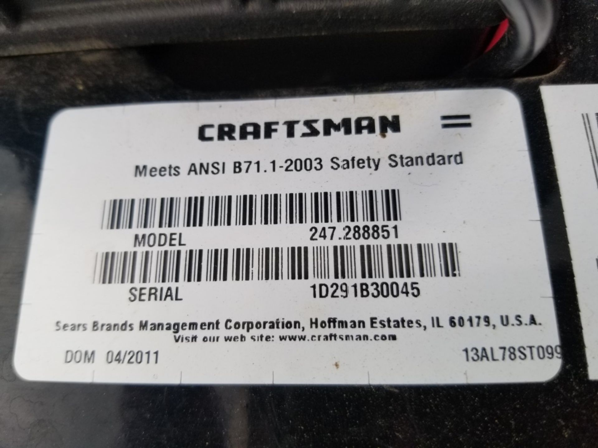 Craftsman LT2000 Ride-On Mower - Image 5 of 11