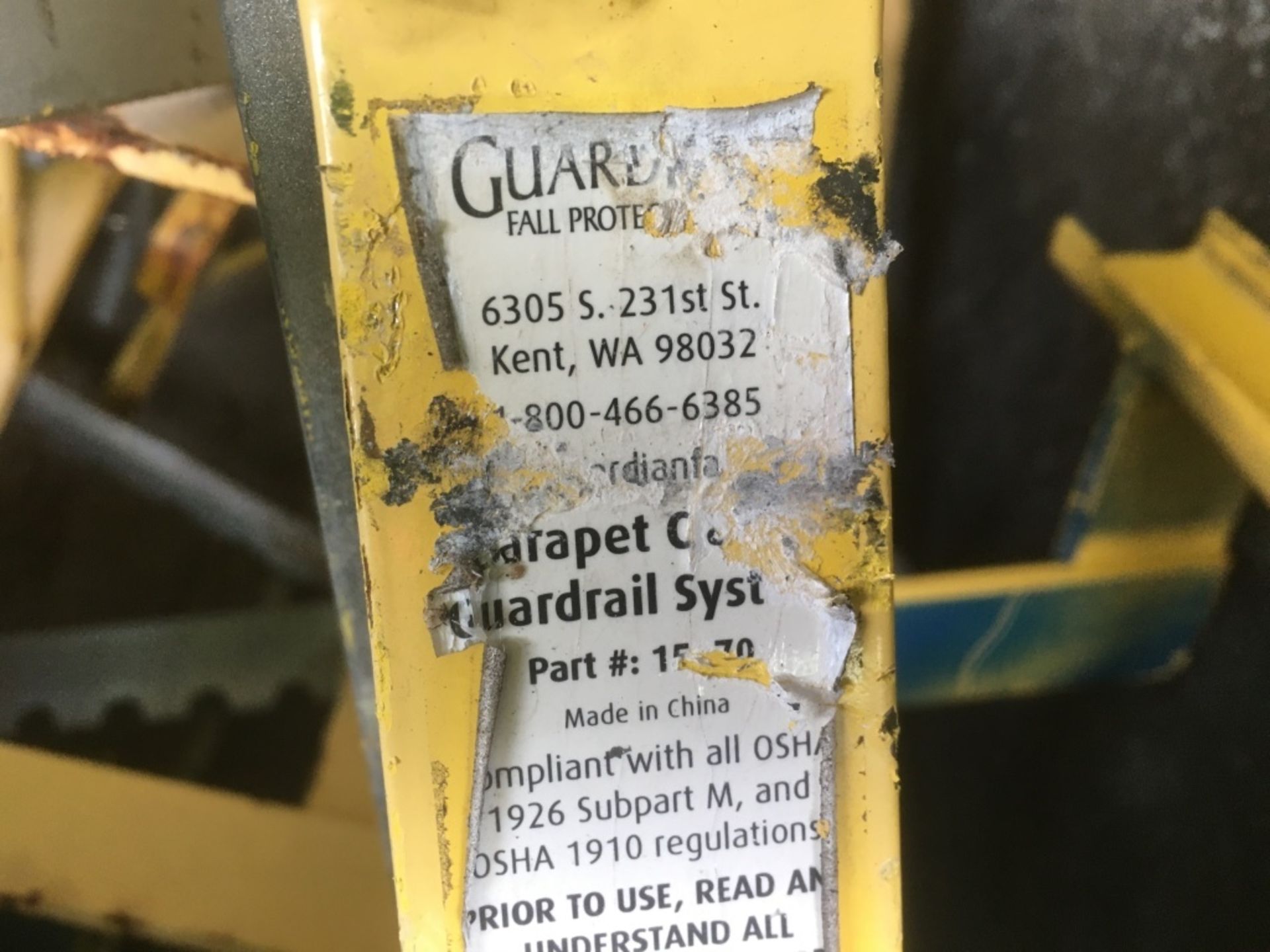 Guardian Parapet Guardrail System Pieces - Image 4 of 6
