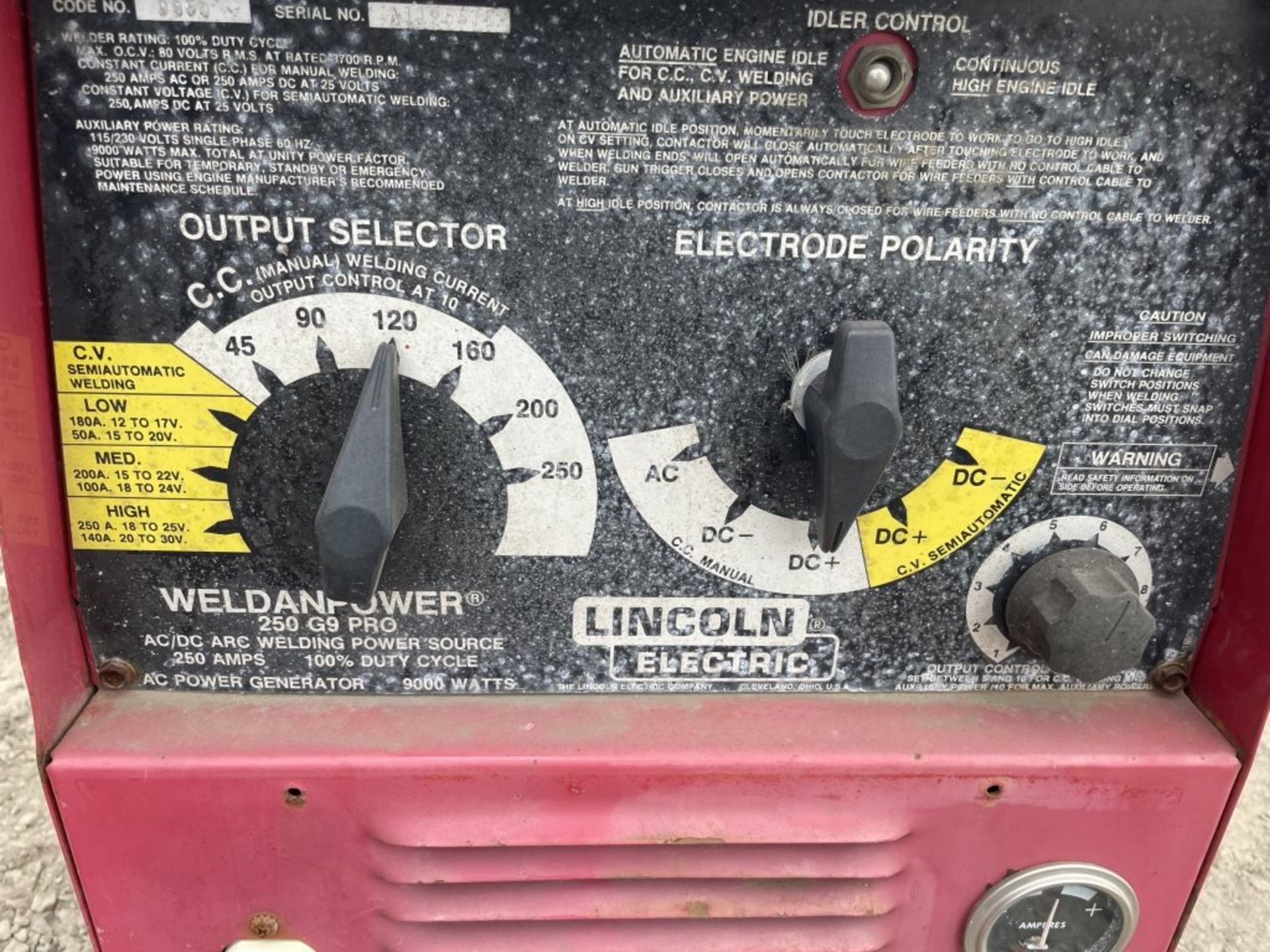 Lincoln 250 G9 Pro Welder - Image 6 of 7