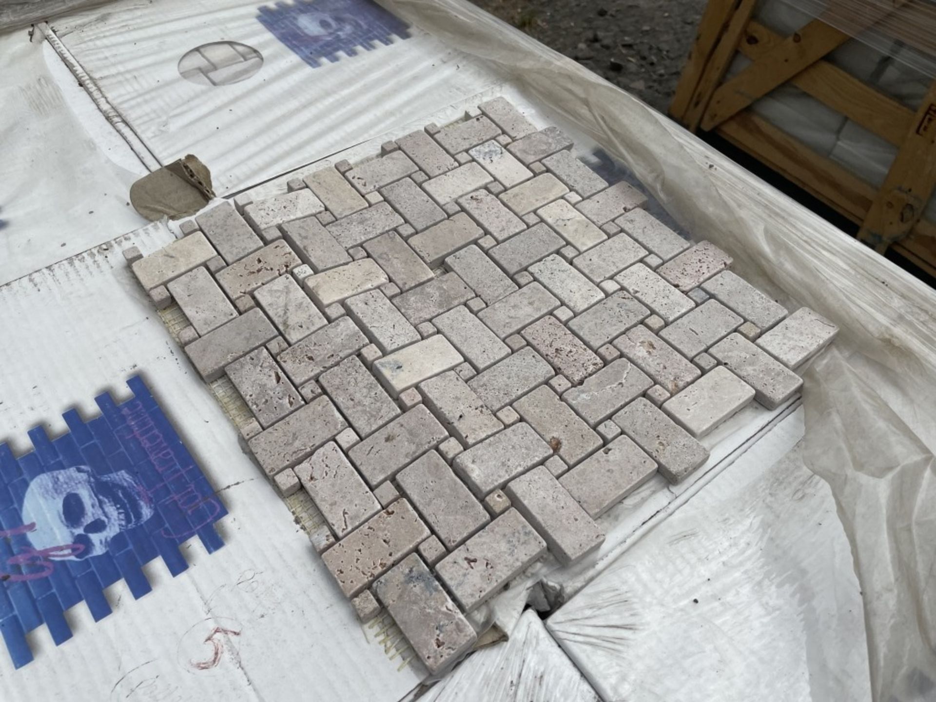 Travertine Mosaic Tiles, 52 Boxes - Image 3 of 4