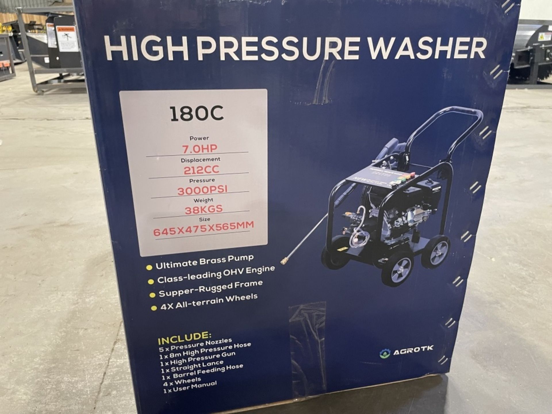 2021 AGROTK 180C High Pressure Washer - Image 4 of 4