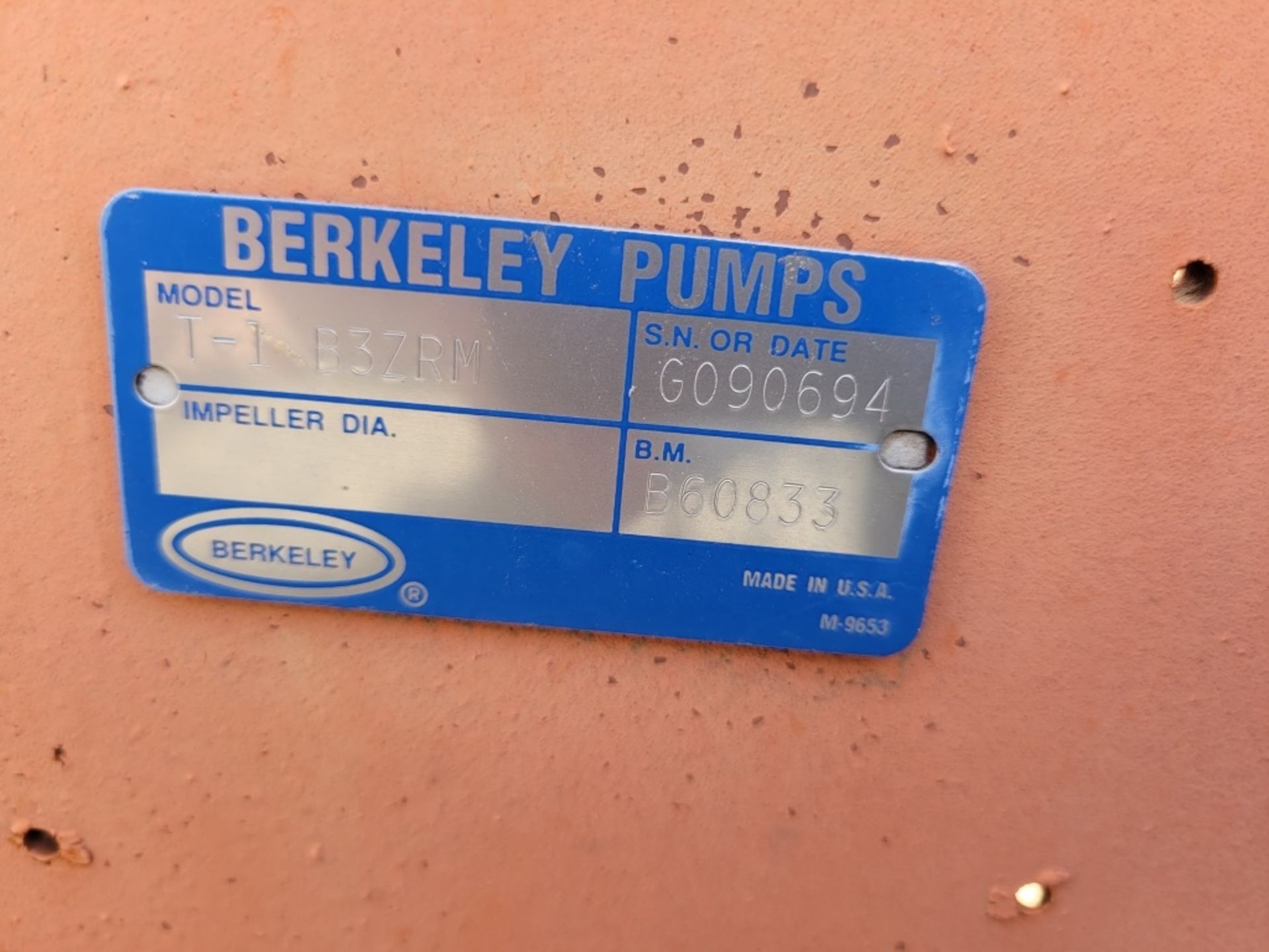 Berkeley T-1B3ZRM Towable Pump - Image 5 of 6