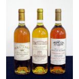 1 bt Ch. Rieussec 1988 Fargues (Sauternes) 1er Cru Classé i.n, vsl bs 1 bt Ch. Filhot 1989 Sauternes