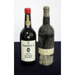 1 bt Warres 1966 Vintage Port 1 bt Unknown Fortified Wine - typed label reads 'Quinta Do Noval' (