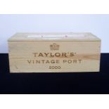 6 bts Taylors Vintage Port 2000 owc