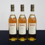 3 bts Hine Grande Champagne Cognac 1988, Landed 1990 bottled 2004, Howells of Bristol