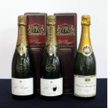 2 bts Pol Roger Brut Vintage Champagne 1986 ind oc 1 sl torn label 1 bt Ployez-Jacquemart Brut