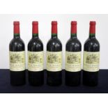 5 bts Ch. Magdelaine 1998 St-Émilion, 1er Grand Cru Classé 1 hf/i.n, 4 i.n