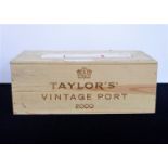 6 bts Taylors Vintage Port 2000 owc