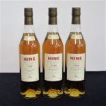 3 bts Hine Grande Champagne Cognac 1988, Landed 1990 bottled 2004, Howells of Bristol