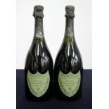 2 bts Cuvée Dom Pérignon Champagne 1995 1 level with base of foil, 1 6mm below