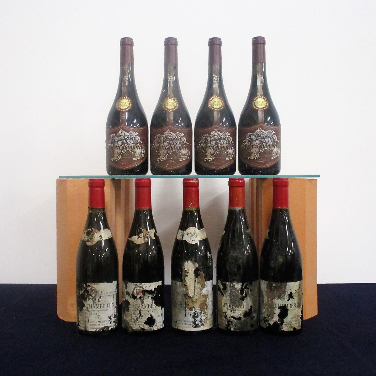 4 bts Gevrey Chambertin 1er Cru Les Champeaux 1989 Philippe Leclerc 2 ts, 2 us/ts, sl bs 3 bts