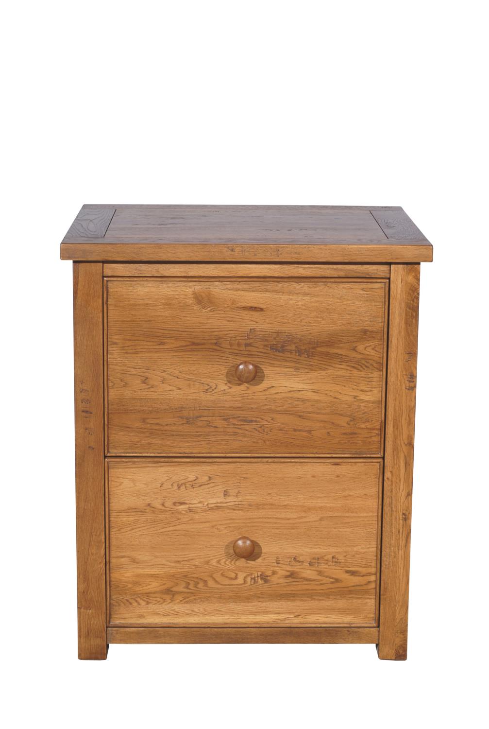 A WENTWORTH 2 DRAWER FILING UNIT - NIBBED OAK 63cm x 50cm x 76cm (rrp £415)