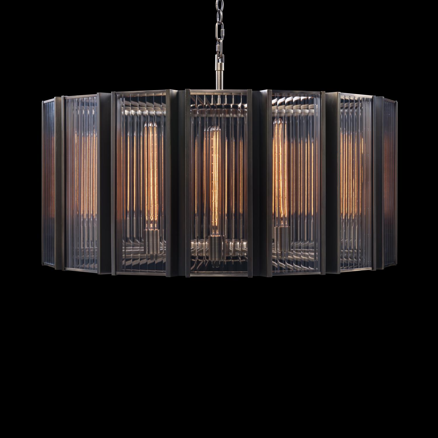 AN ELIXIR ROUND PENDANT LIGHT 75cm x 75cm x 60cm (rrp £1900)