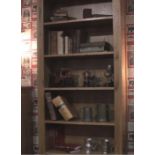 A WENTWORTH TALL & WIDE BOOKCASE - NIBBED OAK 85cm x 35cm x 200cm (rrp £600)