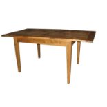 A WENTWORTH EXTENDING DINING TABLE ( from 150-200cm) - NIBBED OAK 202cm x 90cm x 76cm (rrp £760)