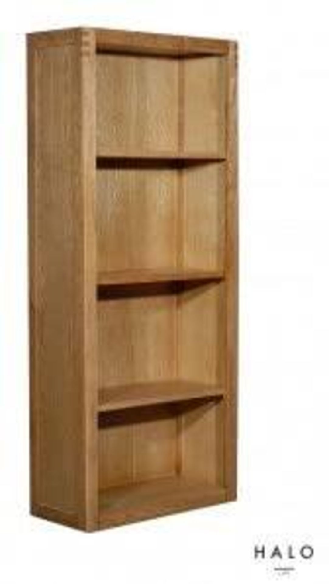 A MONTANA WIDE TALL BOOKCASE - NIBBED OAK 85cm x 35cm x 204cm (rrp £630)