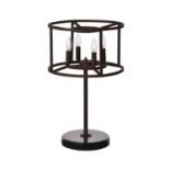 A CROWN TABLE LAMP - ANTIQUE RUST 40cm x 40cm x 62cm (rrp £550) EU wired
