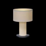 A BASTER TABLE LAMP - CHROME & ALABASTER 40cm x 40cm x 55cm (rrp £1250) EU wired