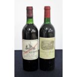 1 bt Ch. Beychevelle 1976 St-Julien ts, sl aged label 1 bt Moulin des Carruades 1985 Pauillac us/