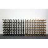 1 x 56 bt (8 x 7) Wood and Metal Wine Rack 1 x 56 bt (8 x 7) Wood and Metal Wine Rack Above two Wine