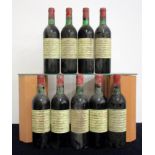 9 bts Ch. De Sales 1975 Pomerol 1 i.n, 1 vts, 6 ts, 1 us, bs, glue banded foils damaged