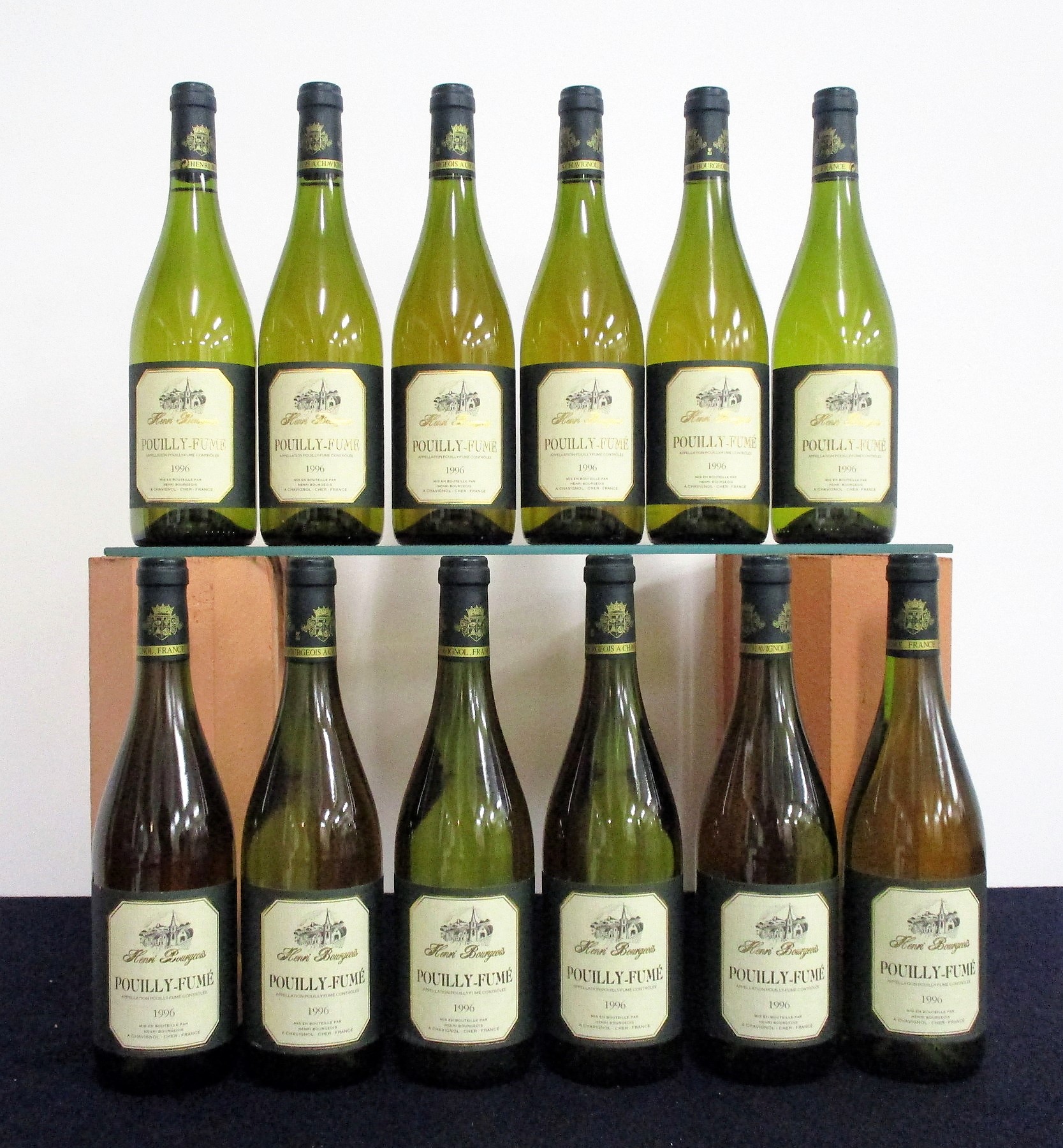 12 bts Pouilly-Fumé 1996 oc Henri Bourgeois 3 hf, 7 hf/i.n, 2 i.n