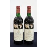 2 bts Ch. Mouton-Rothschild 1986 Pauillac, 1er Cru Classé ts, us/ts, Bernard Séjourné label, sl