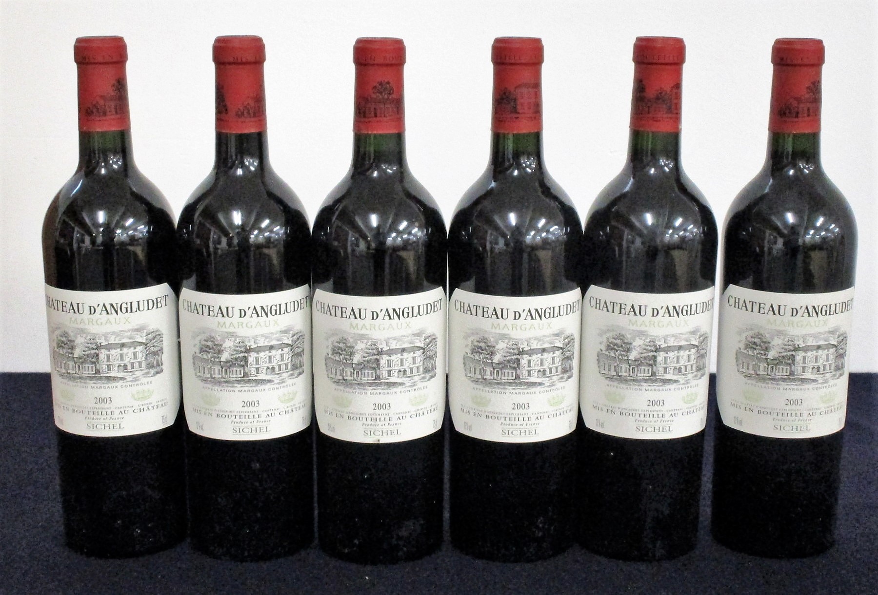 6 bts Ch. d'Angludet 2003 Cantenac (Margaux) Cru Bourgeois Exceptionnel hf/i.n