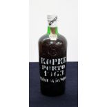 1 bt Kopke Porto 1963 matured in wood bottled 1988 sl torn label