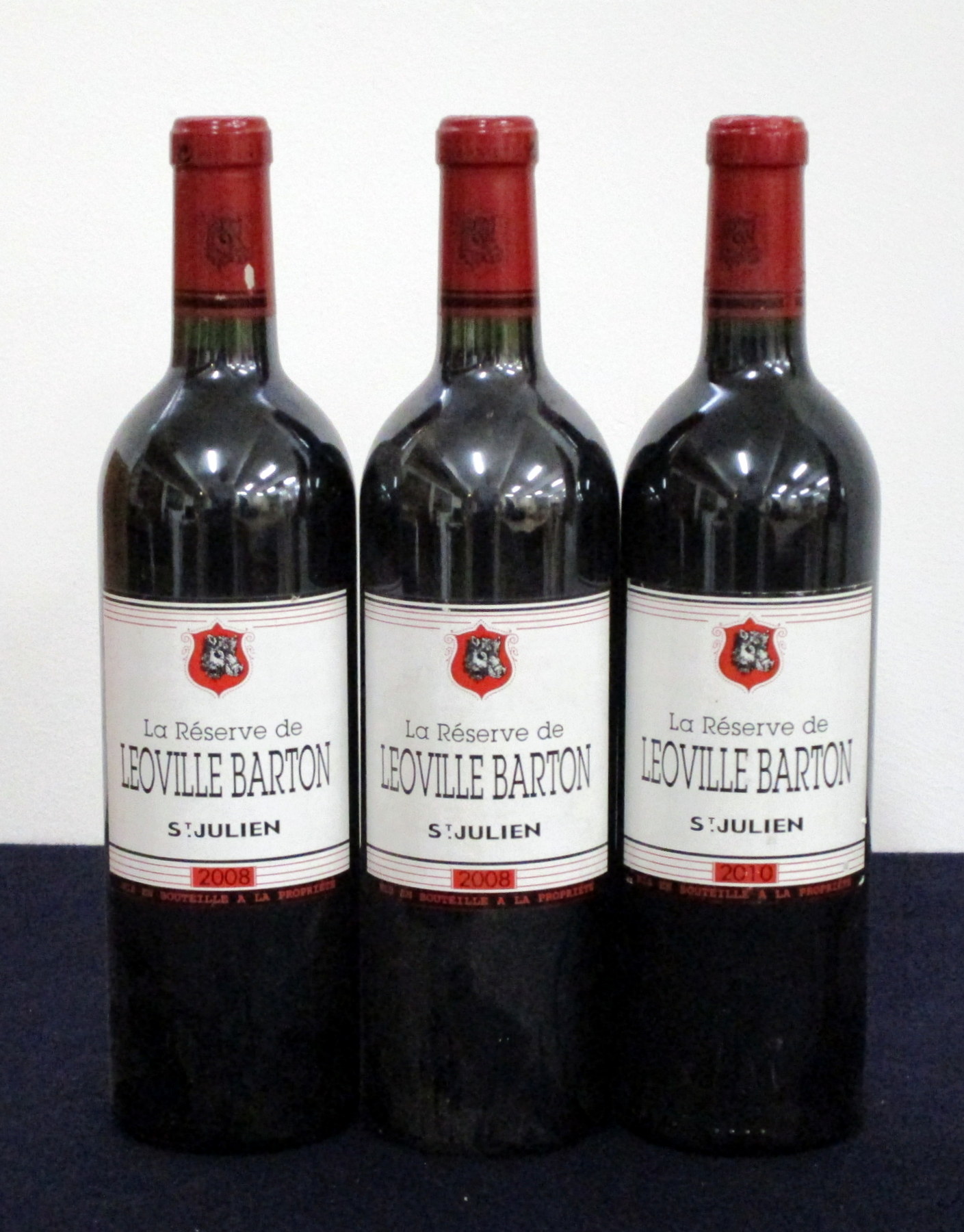 2 bts La Réserve de Léoville Barton 2008 St-Julien 1 bt La Réserve de Léoville Barton 2010 St-Julien