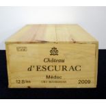 12 bts Ch. D'Escurac 2009 owc Médoc Cru Bourgeois