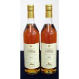 2 70-cl bts Hine Grande Champagne Cognac 1981 landed 1986 bottled 1999