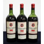 3 magnums Ch. Léoville-Barton 1952 St-Julien 2me Cru Classé 2 us, 1 lms, Barton & Guestier Label,