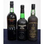 1 bt Cockburns Anno LBV 1992 bottled 1996 oc 1 bt Cockburns Fine Ruby Port 1 bt Quinta & Vineyard