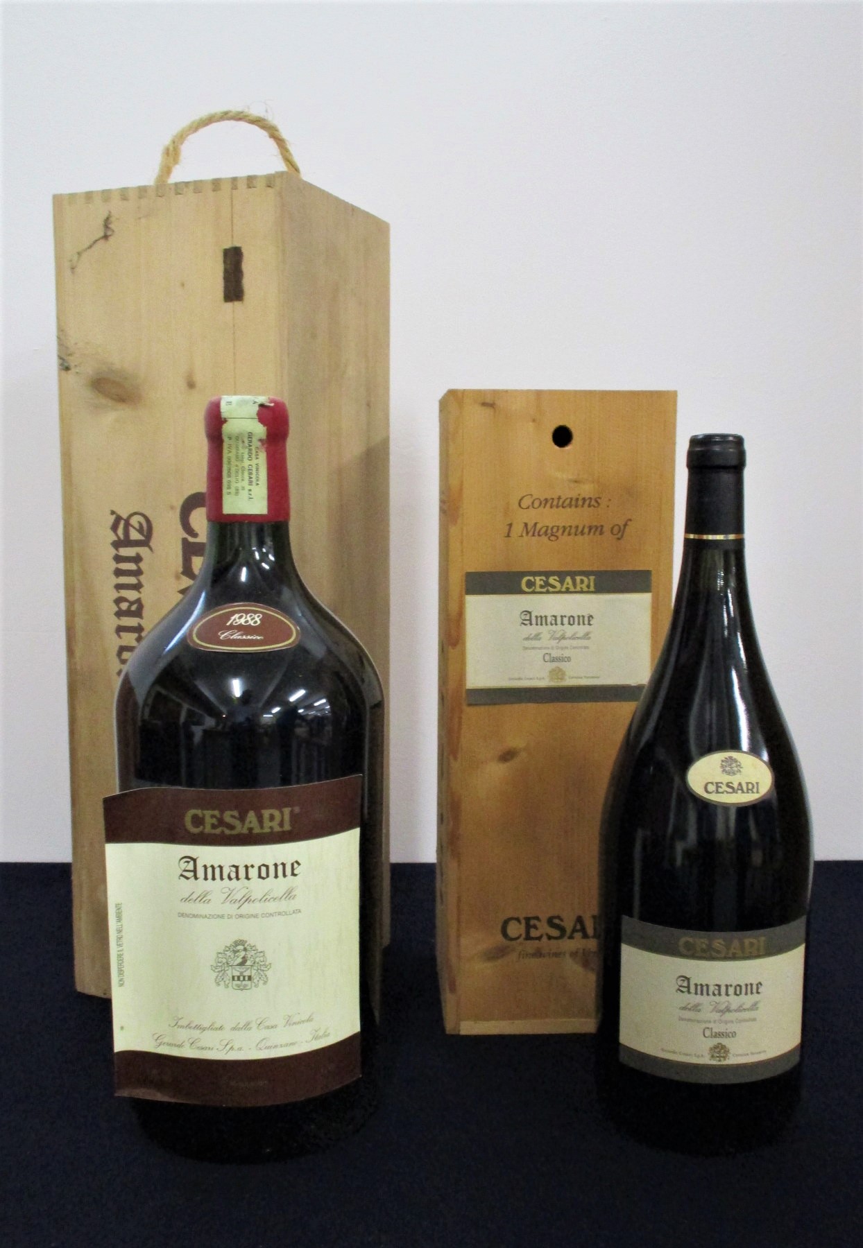 1 dbl magnum Cesari Amarone della Valpolicella Classico 1988 owc vsl bs/sl loose 1 magnum Cesari