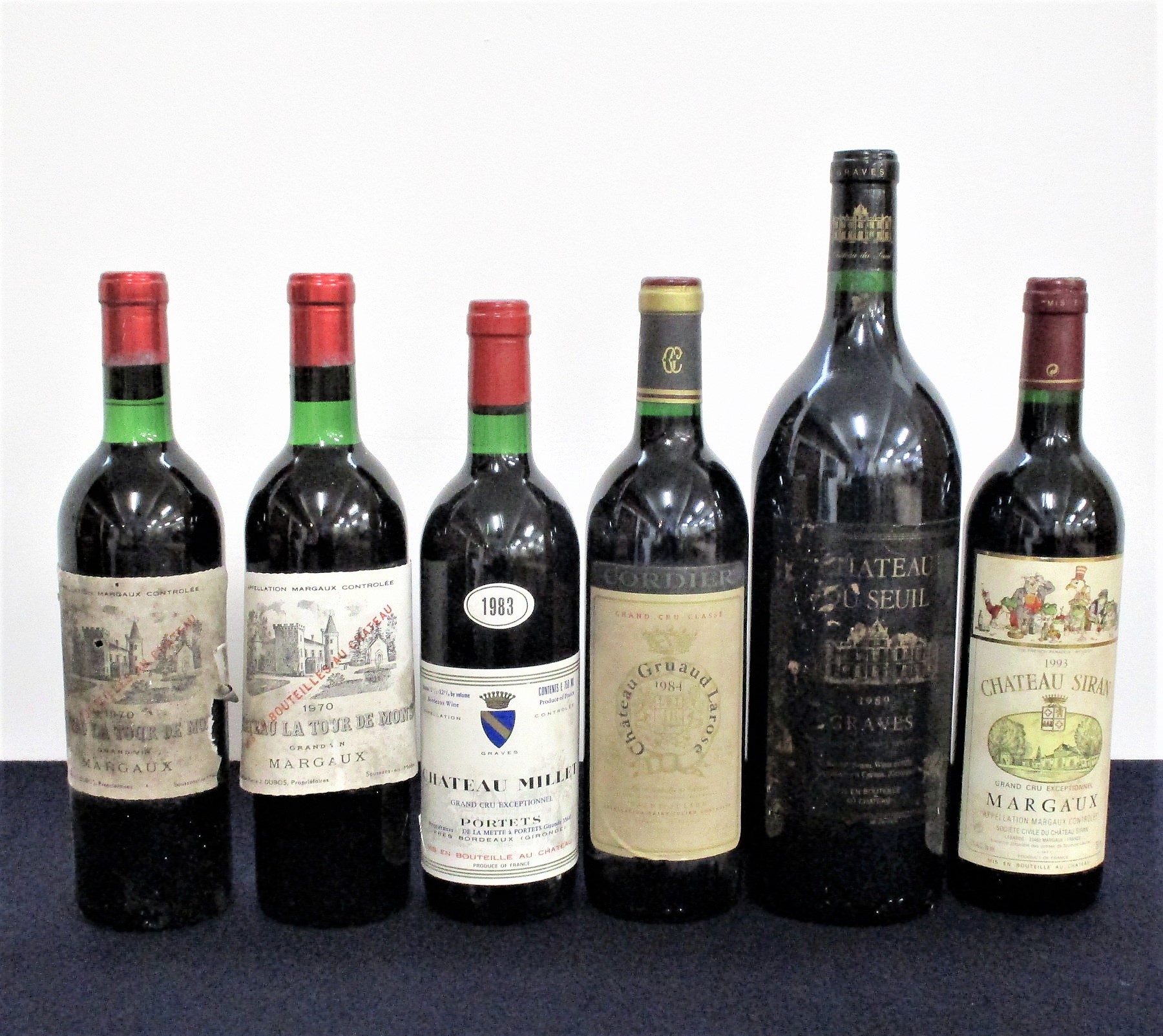 2 bts Ch. La Tour de Mons 1970 Margaux ts, bs/sl loose/cdl 1 bt Ch. Millet 1983 Graves Grand Cru