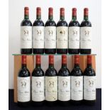 12 bts Ch. Clerc Milon 1988 owc Pauillac, 5me Cru Classé 4 i.n, 5 vts, 2 ts, 1 us, 2 vsl stl, labels