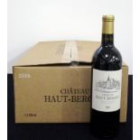 12 bts Ch. Haut-Bergey 2016 oc Pessac-Léognan Cru Classé