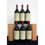 6 magnums Ch. La Lagune 1982 owc- split lid Ludon (Haut-Médoc) 3me Cru Classé i.n, sl stl/vsl cdl