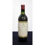 1 bt Ch. Latour 1951 Pauillac, 1er Cru Classé, vts, aged and sl torn label, re-attached with tape,